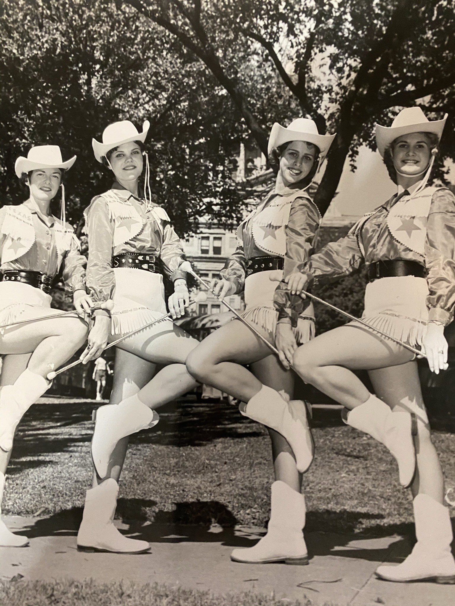Four 1962 Texas Stars: Barbara Bancroft, Sherry Longwood, Velma Thurman, and Patricia Aston